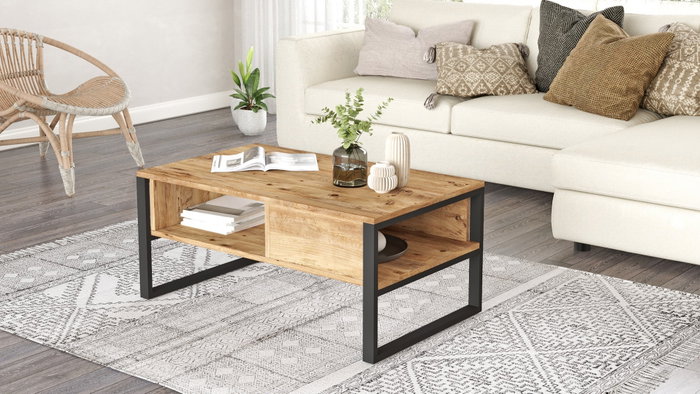 Hanah Home Mesa de Centro Ml34-A Pino Atlántico